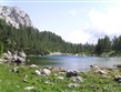 Pohodové týdny v horách s turistikou - Slovinsko - Julské Alpy - Dvojno jezero, zde se vyskytuje mýtické zvíře Zlatorog, kamzík se zlatými rohy.