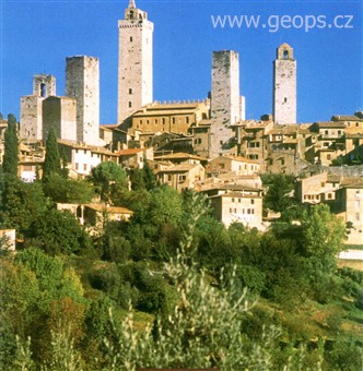 Pobytový zájezd - Itálie - Toskánsko - San Gimignano, rodové věže tvoří typickou siluetu města
